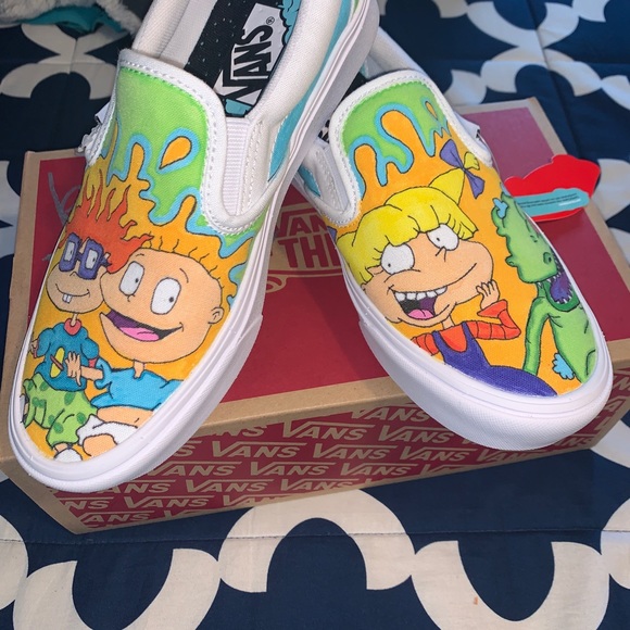 Custom Slip on vans with comfy Cush insole - Picture 5 of 9